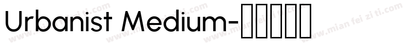 Urbanist Medium字体转换